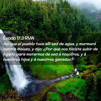 Picture 02 - Éxodo 17:3 RVA - Así que el pueblo tuvo allí sed de agua, y - Bible Verse Picture