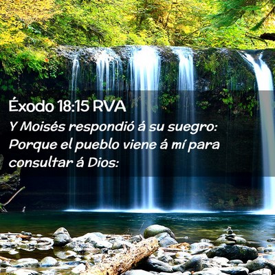 Picture 02 - Éxodo 18:15 RVA - Y Moisés respondió á su suegro: Porque el - Bible Verse Picture