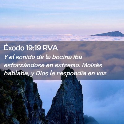 Picture 02 - Éxodo 19:19 RVA - Y el sonido de la bocina iba esforzándose en - Bible Verse Picture