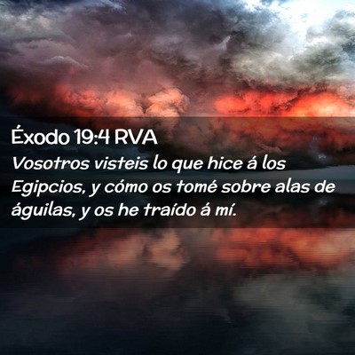 Picture 02 - Éxodo 19:4 RVA - Vosotros visteis lo que hice á los Egipcios, y - Bible Verse Picture