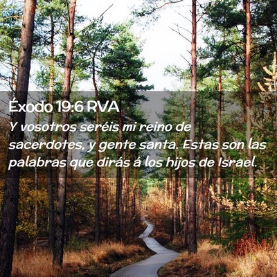 Picture 02 - Éxodo 19:6 RVA - Y vosotros seréis mi reino de sacerdotes, y - Bible Verse Picture