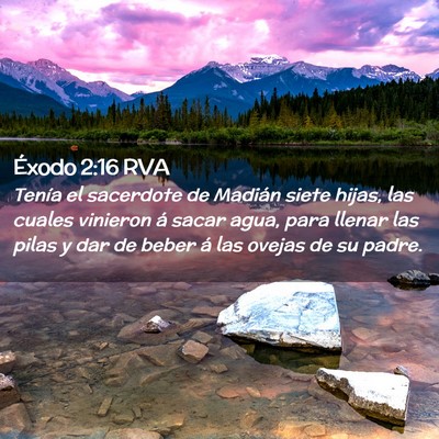 Picture 02 - Éxodo 2:16 RVA - Tenía el sacerdote de Madián siete hijas, las - Bible Verse Picture