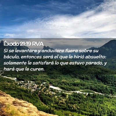 Picture 02 - Éxodo 21:19 RVA - Si se levantare y anduviere fuera sobre su - Bible Verse Picture