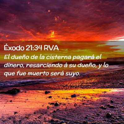 Picture 02 - Éxodo 21:34 RVA - El dueño de la cisterna pagará el dinero, - Bible Verse Picture