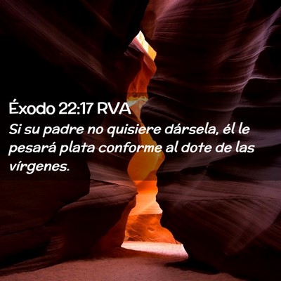 Picture 02 - Éxodo 22:17 RVA - Si su padre no quisiere dársela, él le pesará - Bible Verse Picture