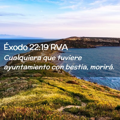 Picture 02 - Éxodo 22:19 RVA - Cualquiera que tuviere ayuntamiento con bestia, - Bible Verse Picture