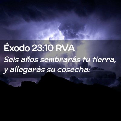 Picture 02 - Éxodo 23:10 RVA - Seis años sembrarás tu tierra, y allegarás su - Bible Verse Picture