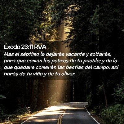 Picture 02 - Éxodo 23:11 RVA - Mas el séptimo la dejarás vacante y soltarás, - Bible Verse Picture
