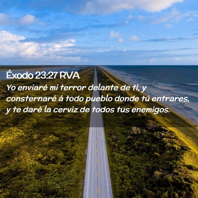 Picture 02 - Éxodo 23:27 RVA - Yo enviaré mi terror delante de ti, y - Bible Verse Picture