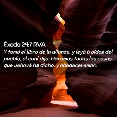 Picture 02 - Éxodo 24:7 RVA - Y tomó el libro de la alianza, y leyó á oídos - Bible Verse Picture