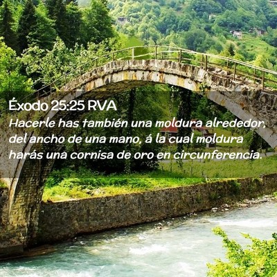 Picture 02 - Éxodo 25:25 RVA - Hacerle has también una moldura alrededor, del - Bible Verse Picture