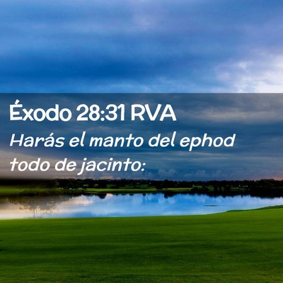 Picture 02 - Éxodo 28:31 RVA - Harás el manto del ephod todo de - Bible Verse Picture