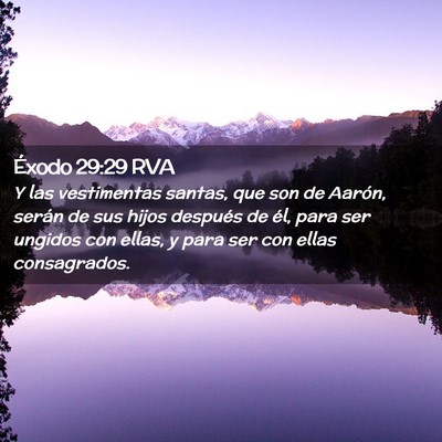 Picture 02 - Éxodo 29:29 RVA - Y las vestimentas santas, que son de Aarón, - Bible Verse Picture