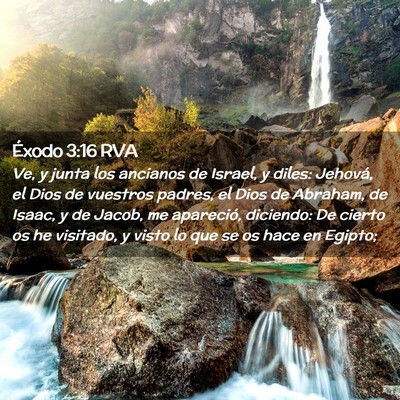 Picture 02 - Éxodo 3:16 RVA - Ve, y junta los ancianos de Israel, y diles: - Bible Verse Picture