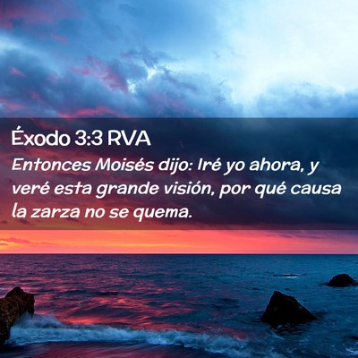 Picture 02 - Éxodo 3:3 RVA - Entonces Moisés dijo: Iré yo ahora, y veré - Bible Verse Picture