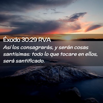 Picture 02 - Éxodo 30:29 RVA - Así los consagrarás, y serán cosas - Bible Verse Picture