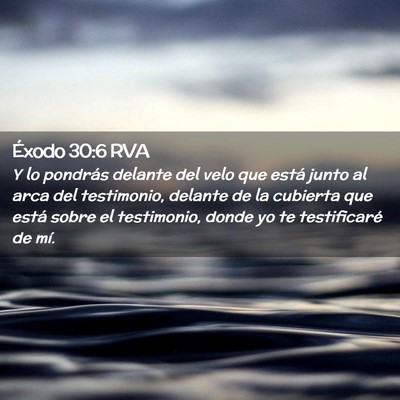 Picture 02 - Éxodo 30:6 RVA - Y lo pondrás delante del velo que está junto al - Bible Verse Picture