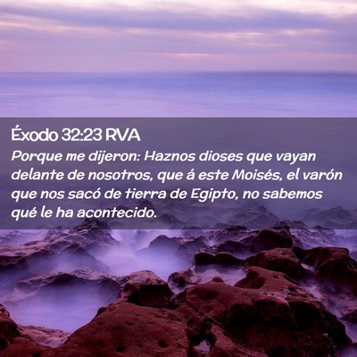 Picture 02 - Éxodo 32:23 RVA - Porque me dijeron: Haznos dioses que vayan - Bible Verse Picture