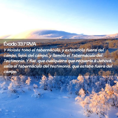 Picture 02 - Éxodo 33:7 RVA - Y Moisés tomó el tabernáculo, y extendiólo - Bible Verse Picture