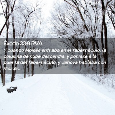 Picture 02 - Éxodo 33:9 RVA - Y cuando Moisés entraba en el tabernáculo, la - Bible Verse Picture