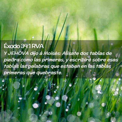 Picture 02 - Éxodo 34:1 RVA - Y JEHOVA dijo á Moisés: Alísate dos tablas de - Bible Verse Picture