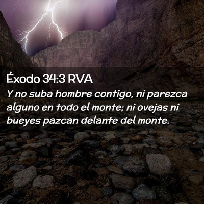 Picture 02 - Éxodo 34:3 RVA - Y no suba hombre contigo, ni parezca alguno en - Bible Verse Picture