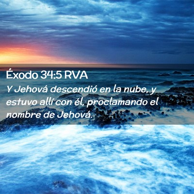 Picture 02 - Éxodo 34:5 RVA - Y Jehová descendió en la nube, y estuvo allí - Bible Verse Picture