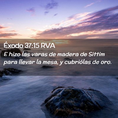 Picture 02 - Éxodo 37:15 RVA - E hizo las varas de madera de Sittim para llevar - Bible Verse Picture