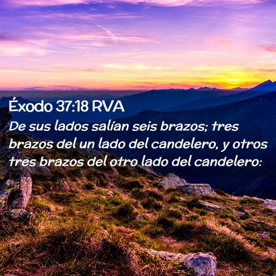 Picture 02 - Éxodo 37:18 RVA - De sus lados salían seis brazos; tres brazos del - Bible Verse Picture