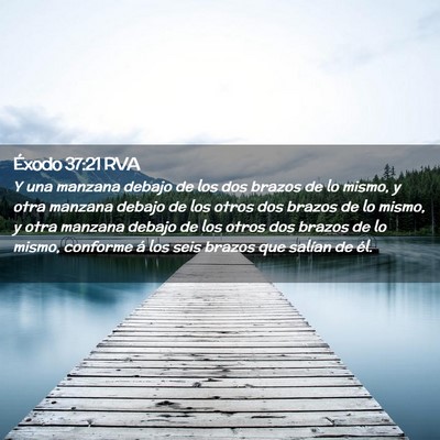 Picture 02 - Éxodo 37:21 RVA - Y una manzana debajo de los dos brazos de lo - Bible Verse Picture