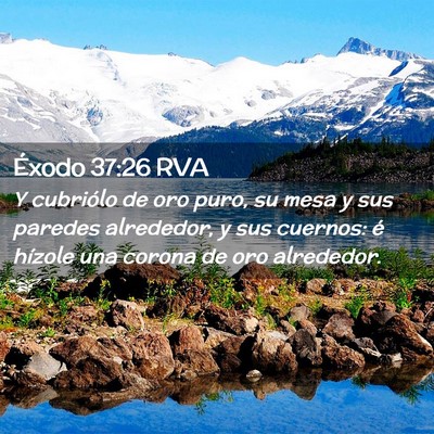 Picture 02 - Éxodo 37:26 RVA - Y cubriólo de oro puro, su mesa y sus paredes - Bible Verse Picture