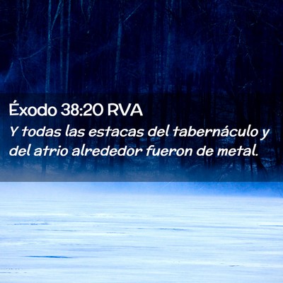 Picture 02 - Éxodo 38:20 RVA - Y todas las estacas del tabernáculo y del atrio - Bible Verse Picture