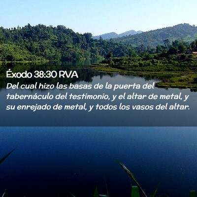 Picture 02 - Éxodo 38:30 RVA - Del cual hizo las basas de la puerta del - Bible Verse Picture