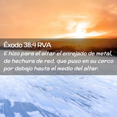 Picture 02 - Éxodo 38:4 RVA - E hizo para el altar el enrejado de metal, de - Bible Verse Picture