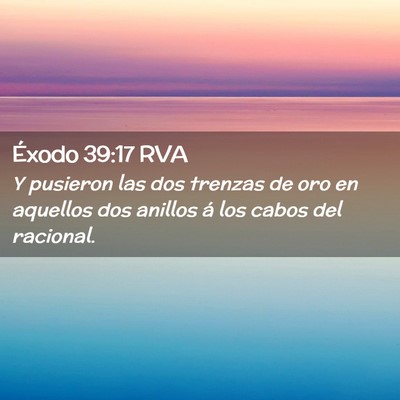 Picture 02 - Éxodo 39:17 RVA - Y pusieron las dos trenzas de oro en aquellos dos - Bible Verse Picture