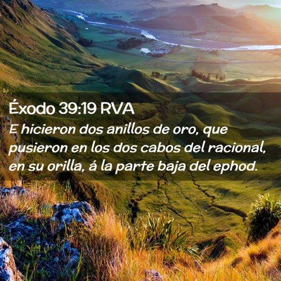 Picture 02 - Éxodo 39:19 RVA - E hicieron dos anillos de oro, que pusieron en - Bible Verse Picture