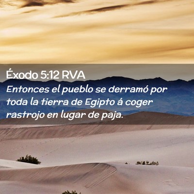 Picture 02 - Éxodo 5:12 RVA - Entonces el pueblo se derramó por toda la tierra - Bible Verse Picture