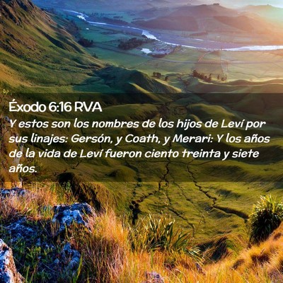 Picture 02 - Éxodo 6:16 RVA - Y estos son los nombres de los hijos de Leví por - Bible Verse Picture
