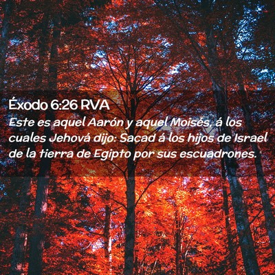 Picture 02 - Éxodo 6:26 RVA - Este es aquel Aarón y aquel Moisés, á los - Bible Verse Picture