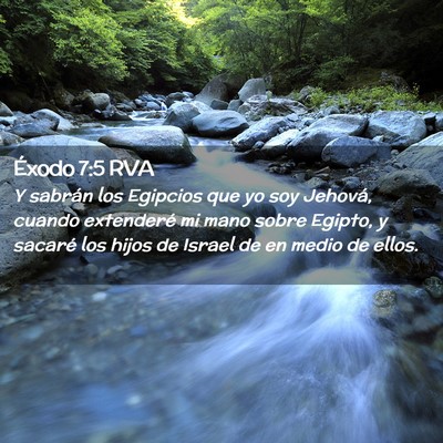 Picture 02 - Éxodo 7:5 RVA - Y sabrán los Egipcios que yo soy Jehová, cuando - Bible Verse Picture