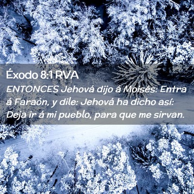 Picture 02 - Éxodo 8:1 RVA - ENTONCES Jehová dijo á Moisés: Entra á - Bible Verse Picture