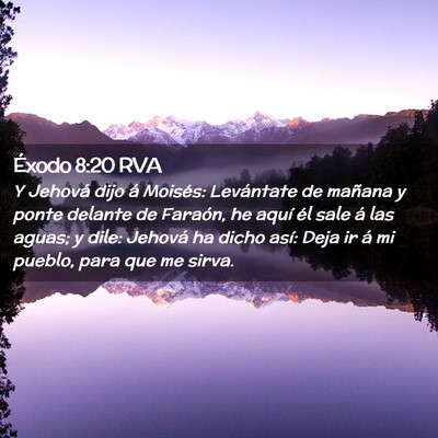 Picture 02 - Éxodo 8:20 RVA - Y Jehová dijo á Moisés: Levántate de mañana - Bible Verse Picture