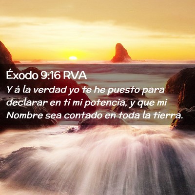 Picture 02 - Éxodo 9:16 RVA - Y á la verdad yo te he puesto para declarar en - Bible Verse Picture