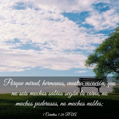 Picture 03 - 1 Corintios 1:26 RVA - Porque mirad, hermanos, vuestra vocación, que no - Bible Verse Picture