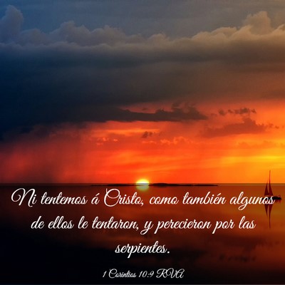 Picture 03 - 1 Corintios 10:9 RVA - Ni tentemos á Cristo, como también algunos de - Bible Verse Picture