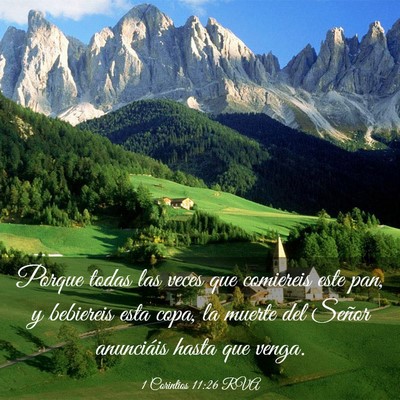 Picture 03 - 1 Corintios 11:26 RVA - Porque todas las veces que comiereis este pan, y - Bible Verse Picture