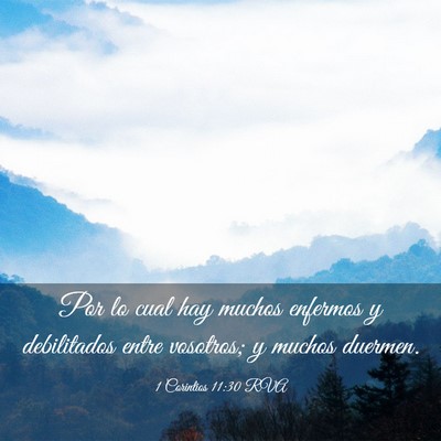 Picture 03 - 1 Corintios 11:30 RVA - Por lo cual hay muchos enfermos y debilitados - Bible Verse Picture