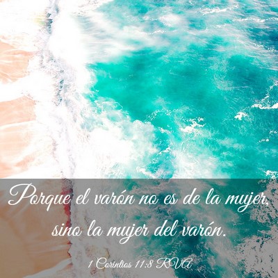 Picture 03 - 1 Corintios 11:8 RVA - Porque el varón no es de la mujer, sino la mujer - Bible Verse Picture