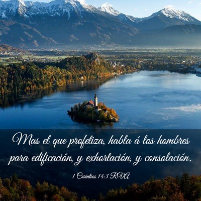 Picture 03 - 1 Corintios 14:3 RVA - Mas el que profetiza, habla á los hombres para - Bible Verse Picture