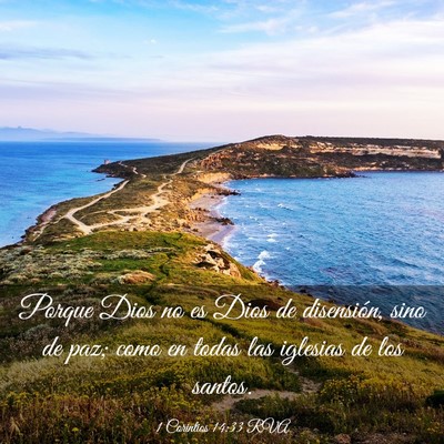 Picture 03 - 1 Corintios 14:33 RVA - Porque Dios no es Dios de disensión, sino de - Bible Verse Picture